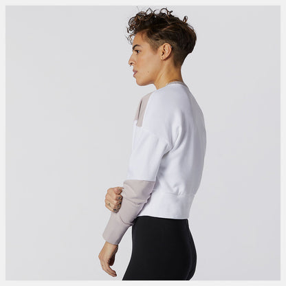 NB Athletics Crew Fleece | New Balance Clothing White Multi - Women