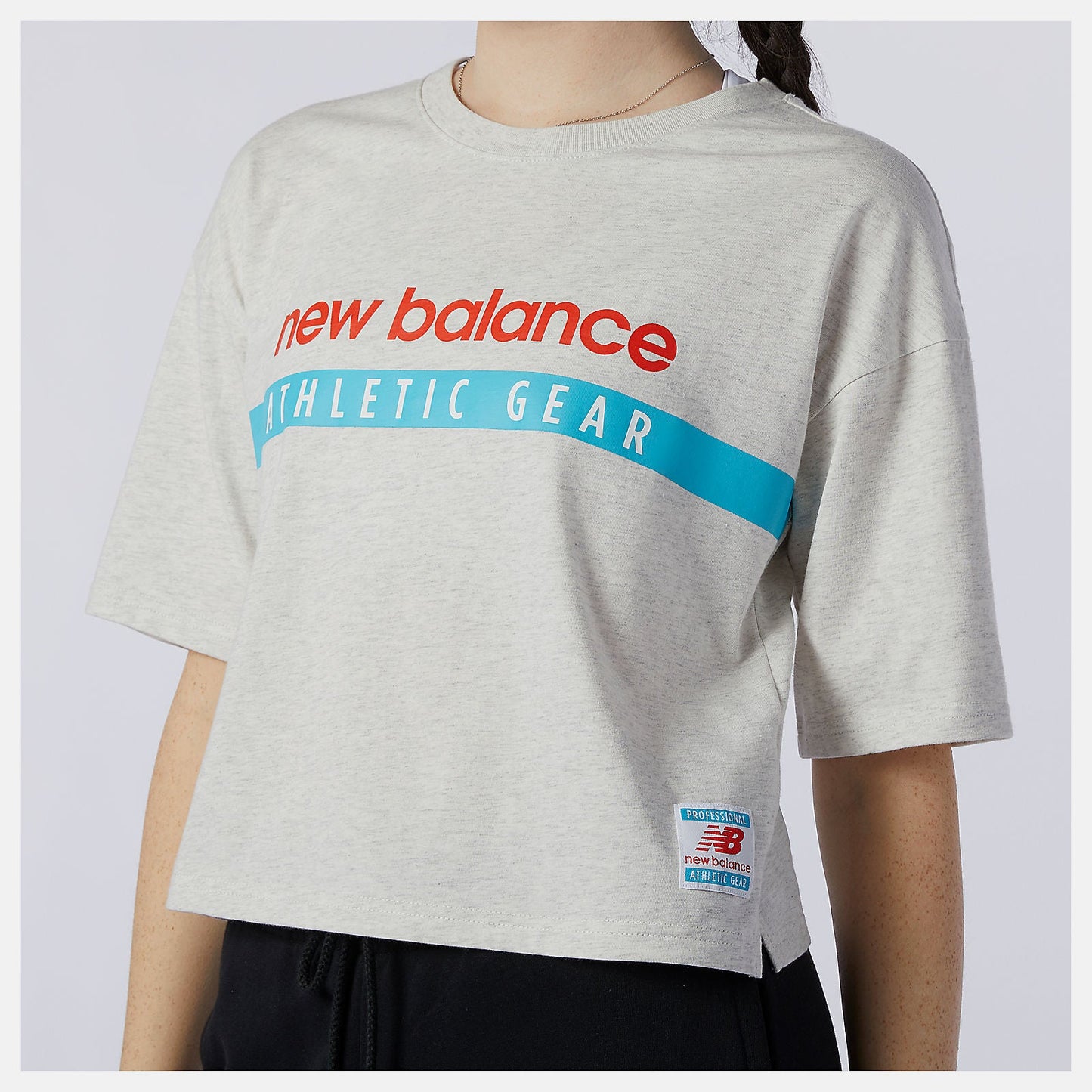 NB Essentials Field Day Boxy Tee | New Balance Clothing Sea Salt Heather - Women