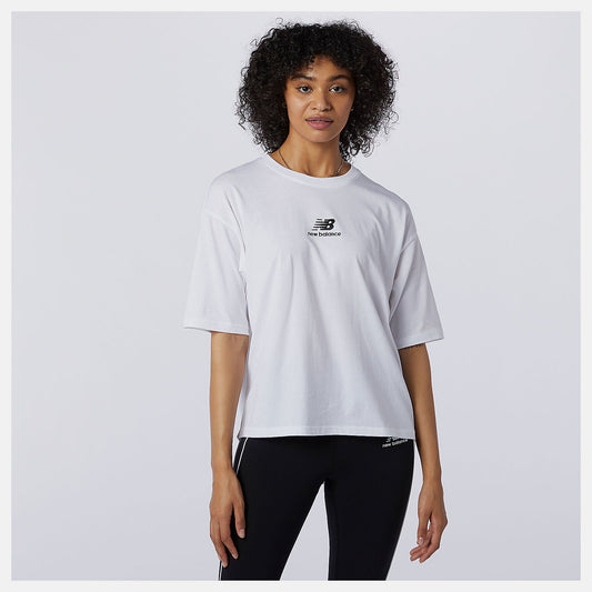 NB Athletics Collide Short Sleeve Tee | New Balance Clothing White - Women