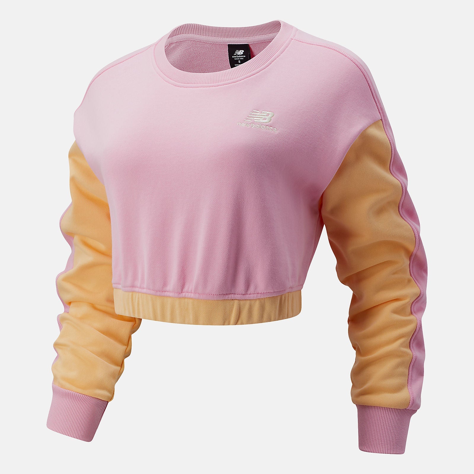 NB Athletics Baroque Crop Crew | New Balance Clothing Pink Lemonade - Women