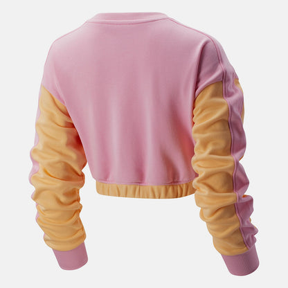 NB Athletics Baroque Crop Crew | New Balance Clothing Pink Lemonade - Women