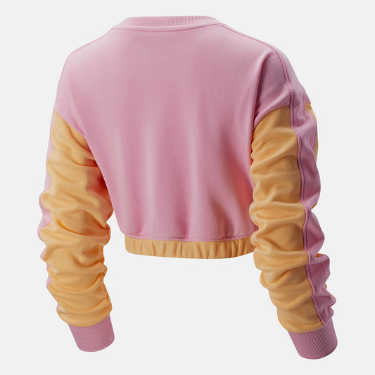 NB Athletics Baroque Crop Crew | New Balance Clothing Pink Lemonade - Women