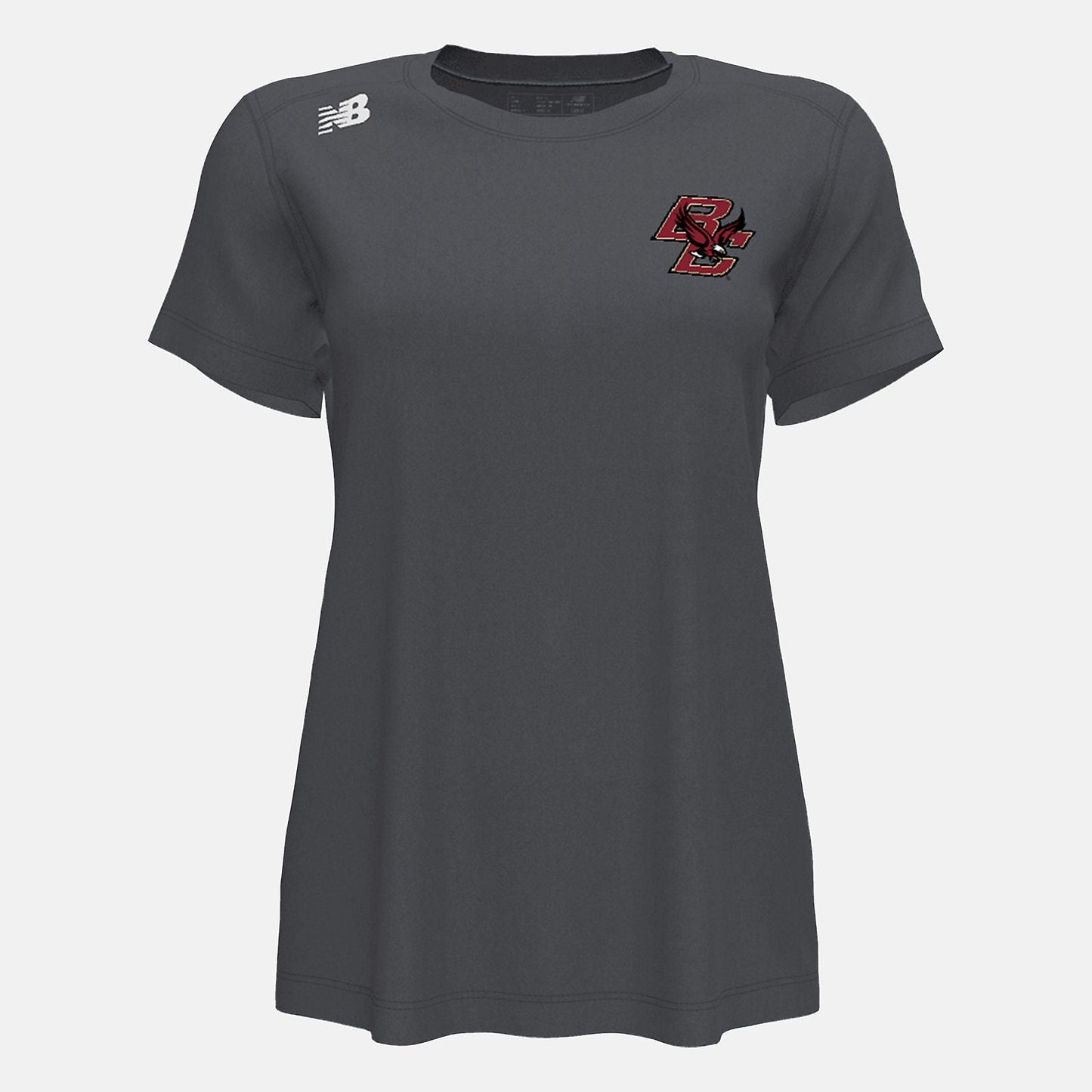 NB Short Sleeve Tech Tee(Boston College) | New Balance Clothing Dark Heather - Women