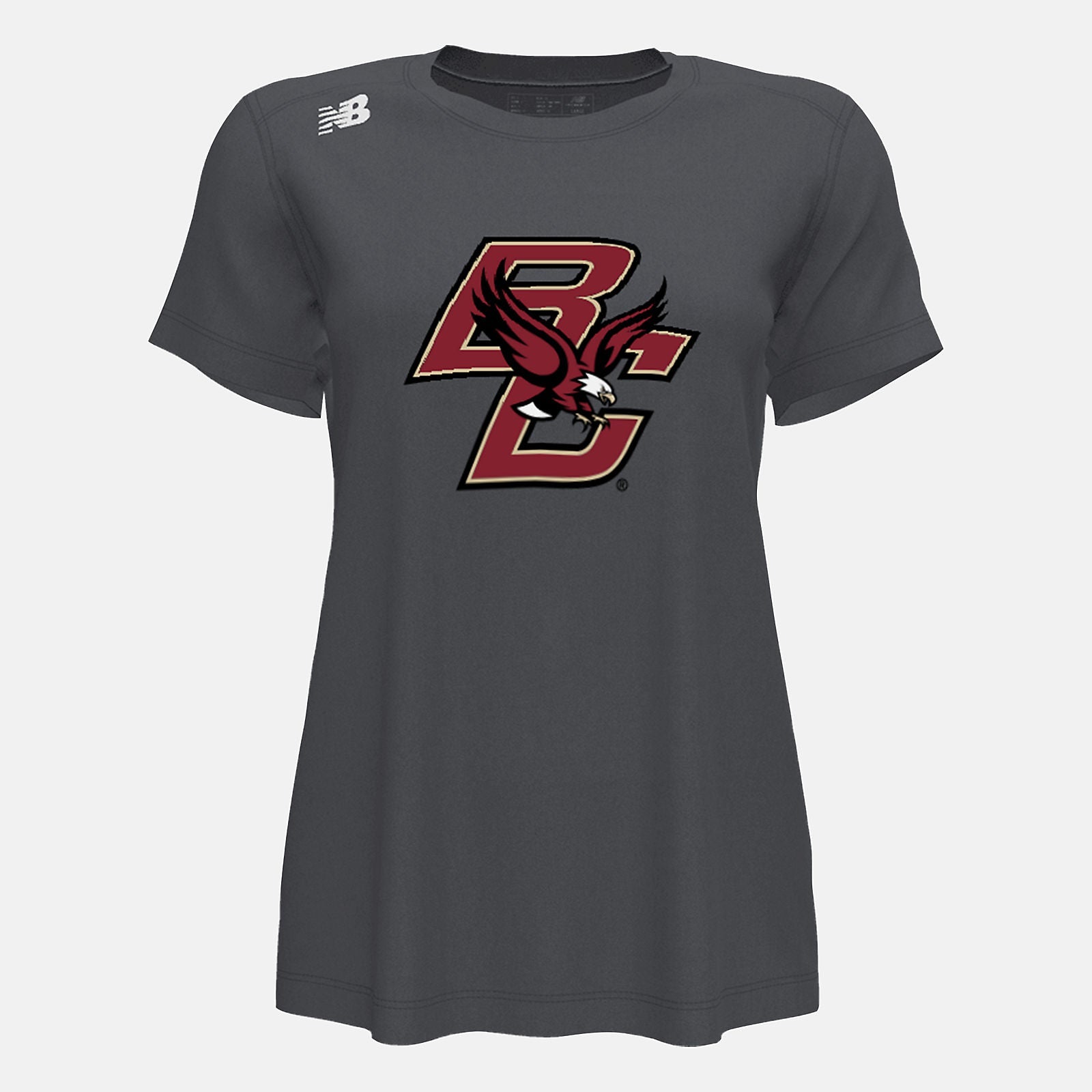 NB Short Sleeve Tech Tee(Boston College) | New Balance Clothing Dark Heather - Women
