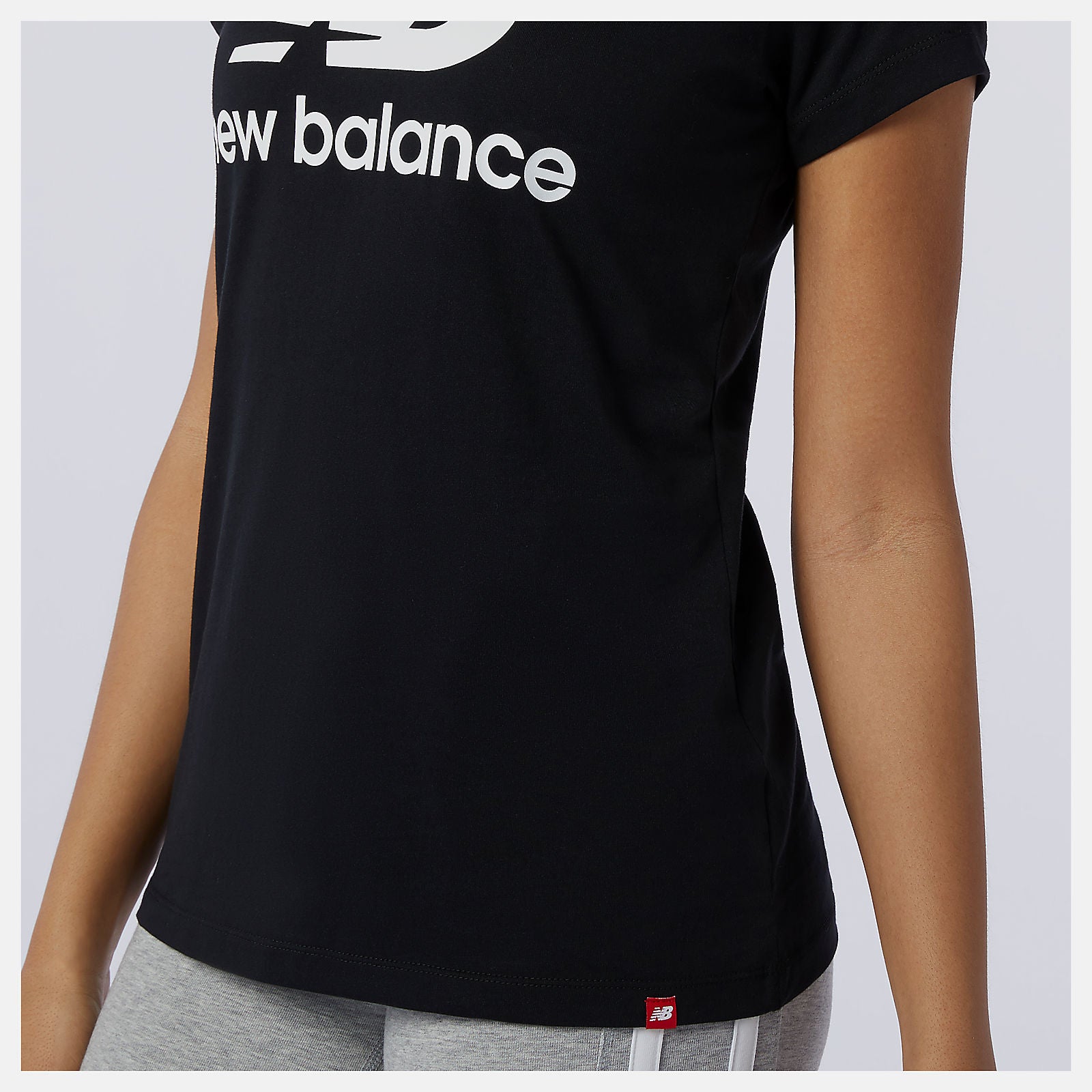 Essentials Stacked Logo Tee | New Balance Clothing Black - Women
