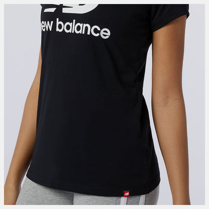 Essentials Stacked Logo Tee | New Balance Clothing Black - Women