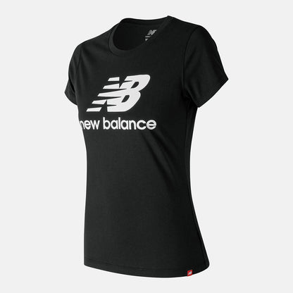 Essentials Stacked Logo Tee | New Balance Clothing Black - Women