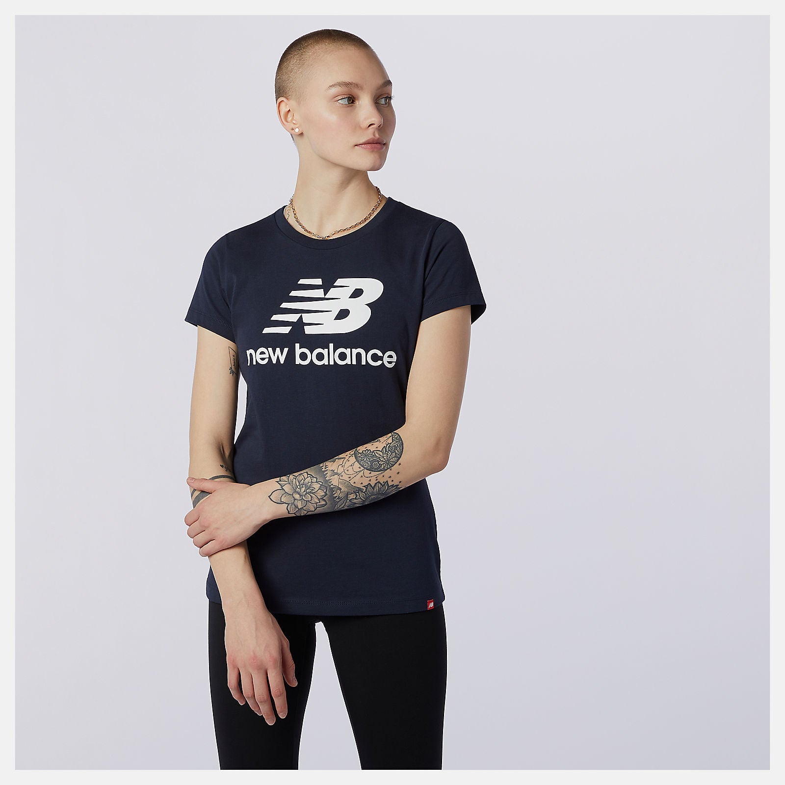 Essentials Stacked Logo Tee | New Balance Clothing Eclipse - Women