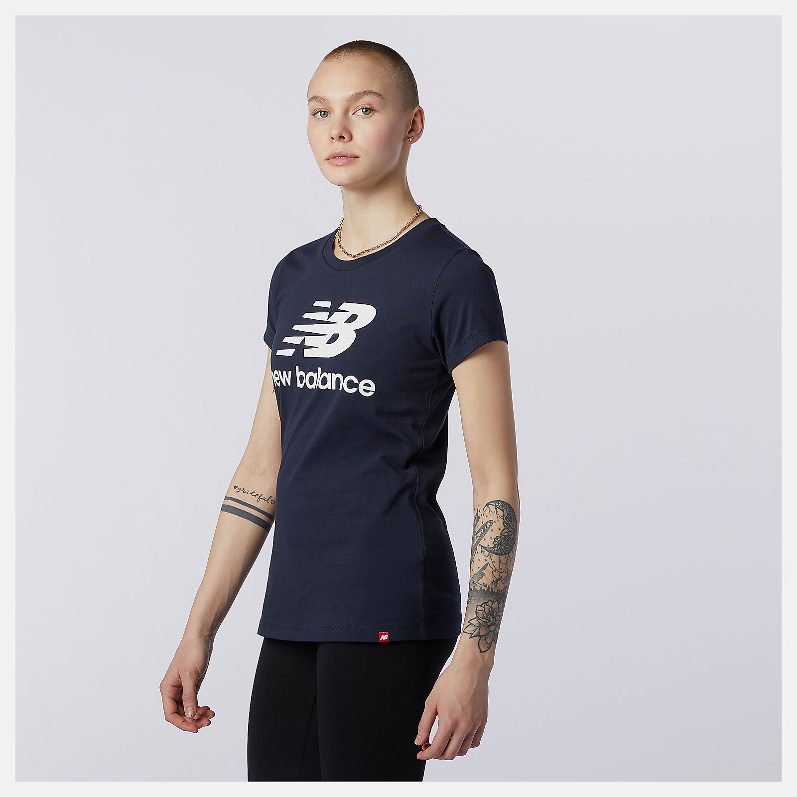 Essentials Stacked Logo Tee | New Balance Clothing Eclipse - Women