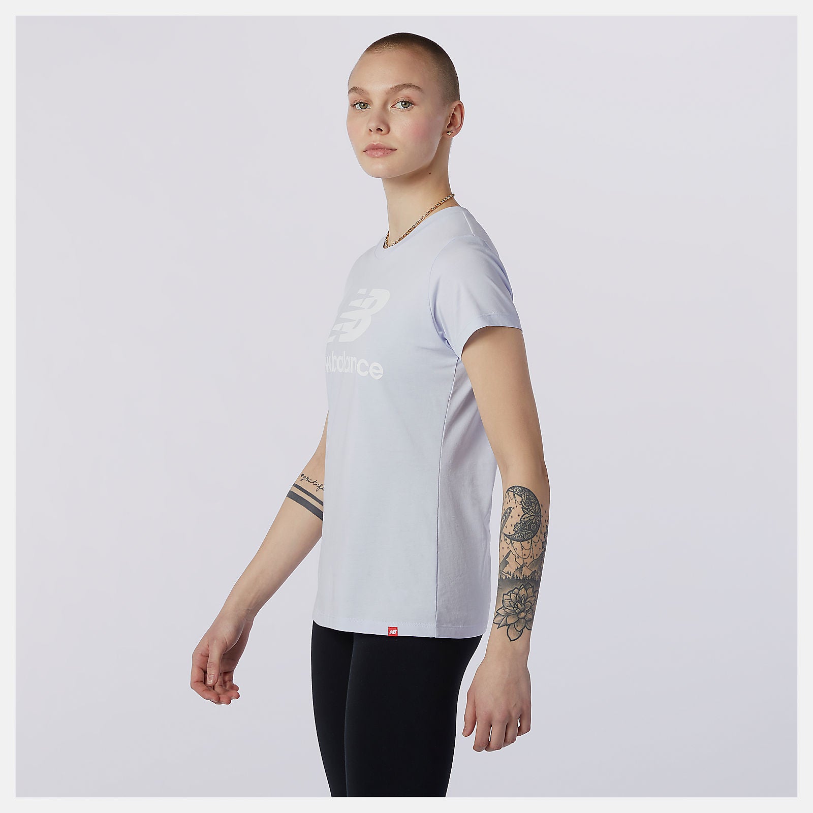 Essentials Stacked Logo Tee | New Balance Clothing Grey - Women